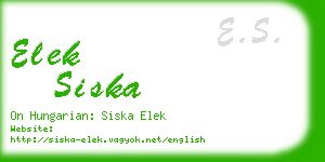 elek siska business card